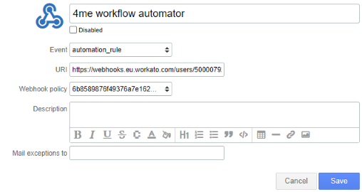 Webhook With Policy